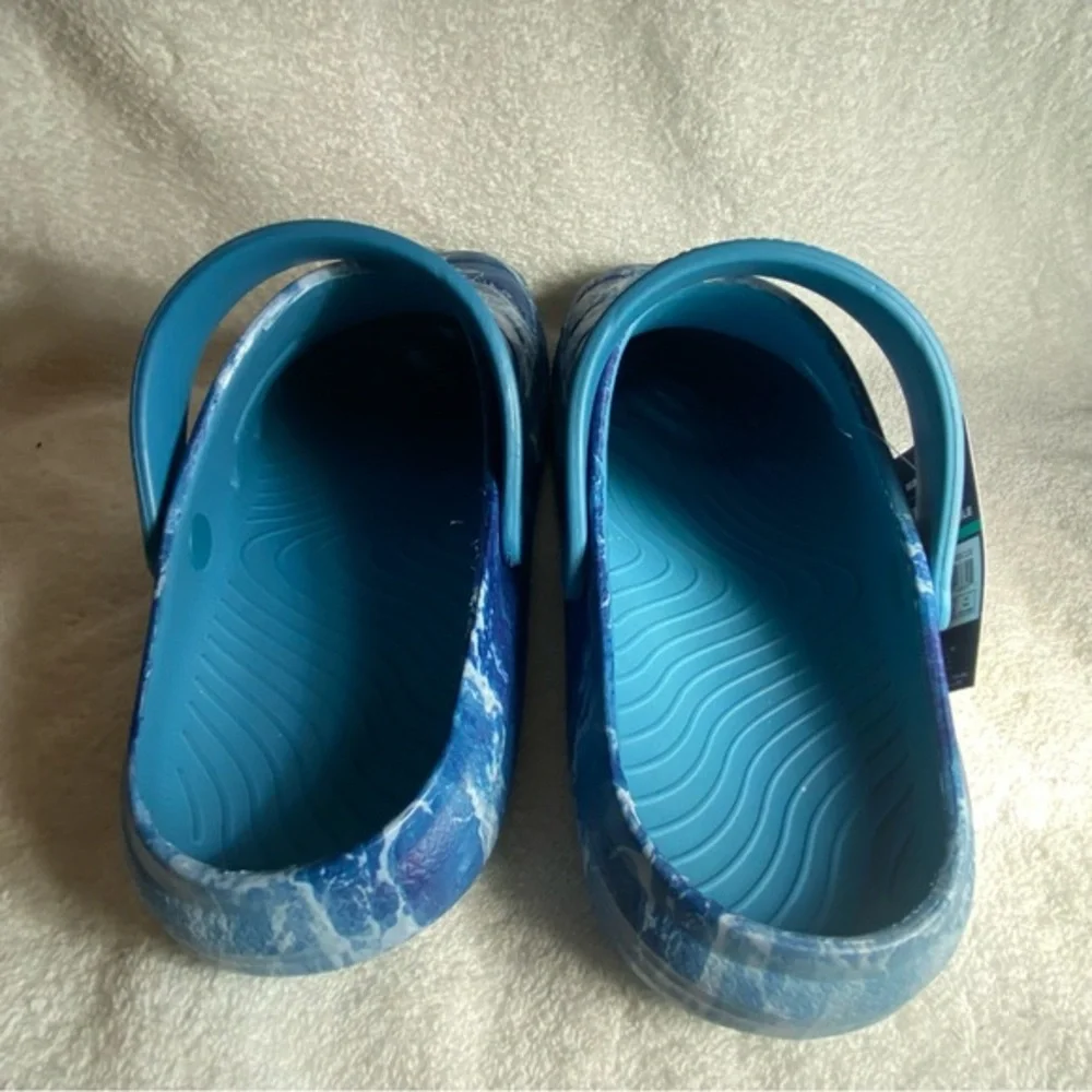 Discovery Week‎ Shoes Sandals Mens Size 12 Water Rugged Shark Blue Slip On NEW